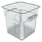Carlisle Foodservice Squares Polycarbonate Food Storage Container, 4 qt, 7.13 x 7.13 x 7.29, Clear, Plastic 1195107 - alternate 1